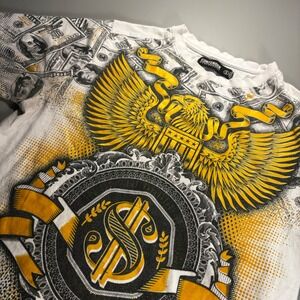 Contender Graphic T-Shirt Money Print Eagle Short Sleeve‎ Mens Size Small